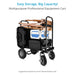 Proaim Vanguard Foldable Utility Cart w Garden Wheels | Professional All-Terrain Equipment Cart