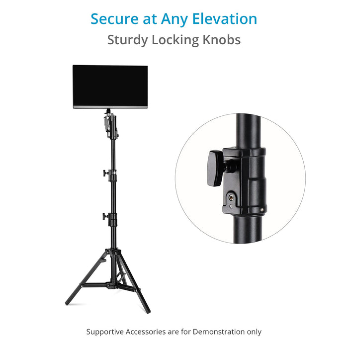 Proaim 6.8’ Low Ninja Double Riser Combo Stand for Light Fixtures & Photography Equipment