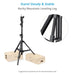 Proaim 6.8’ Low Ninja Double Riser Combo Stand for Light Fixtures & Photography Equipment