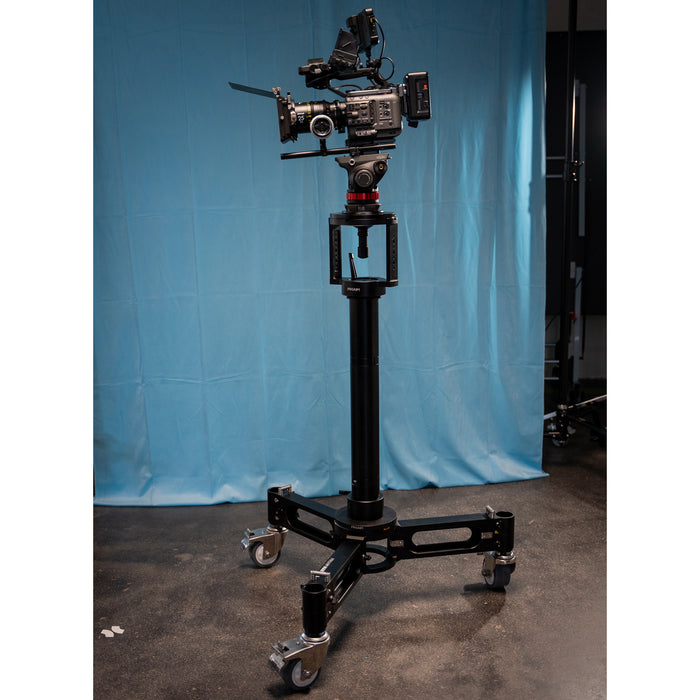 Proaim Marcus Camera Dolly with Mitchell & Euro/Elemac Adapter Base | For Bazooka, Tripod