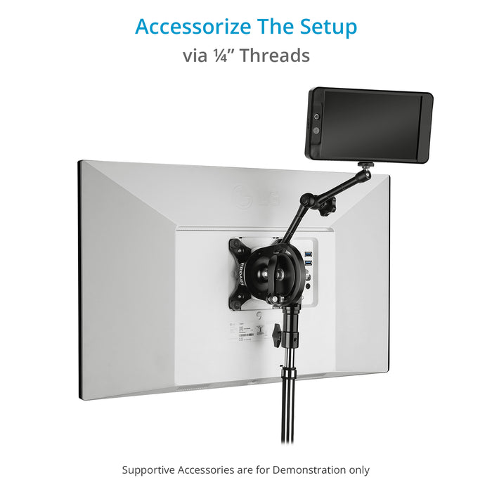 Proaim 360° Rotation VESA 75mm/100mm Tilting Monitor Mount with 5/8” Baby Pin Receiver