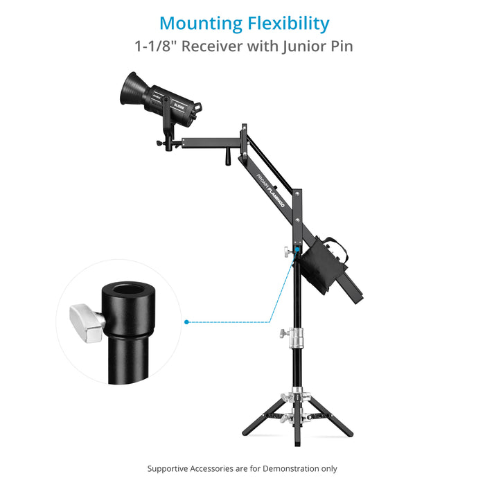 Proaim 38” Camera Slider Stand with 1-1/8" Junior Receiver, 20” Min Height