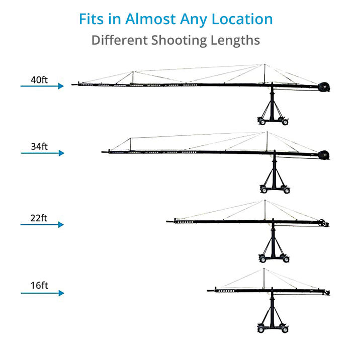 Proaim 40ft Fraser Camera Crane Jib Starter Package for Filmmakers & Production Units