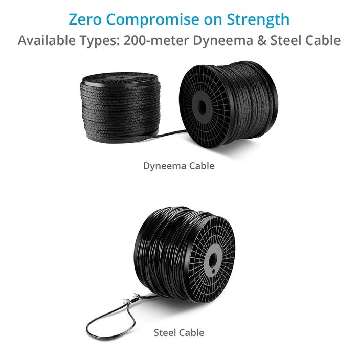 Proaim Safety Cable for Sky-Walker Pro Cinema Cablecam System| Dyneema. Steel.