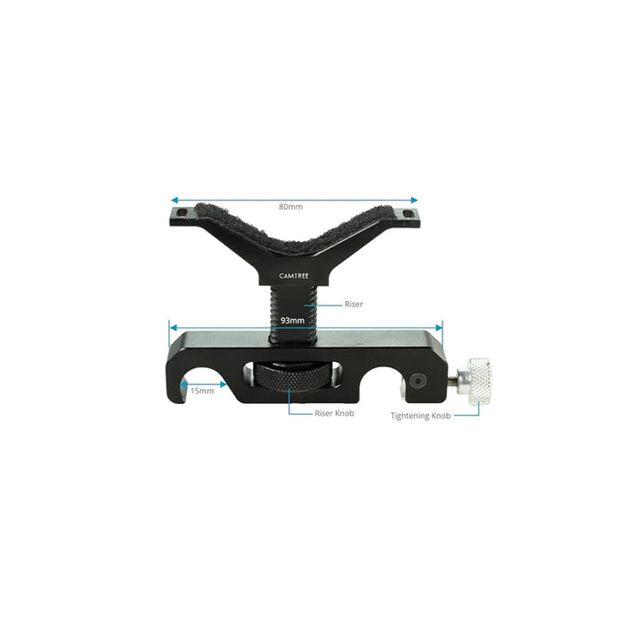 Camtree Long Lens Support Bracket Height Adjustable with 15mm Rod Clamp for DSLR Camera Shoulder Rig (LBS)