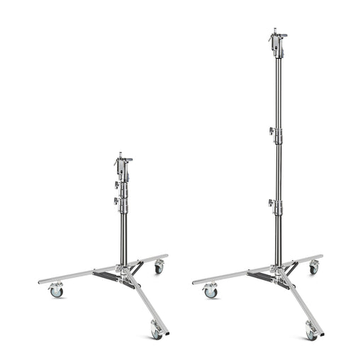 Proaim 6.2’ Low Ninja Double Riser Rolling Stand for Lighting Fixtures & Grip Equipment