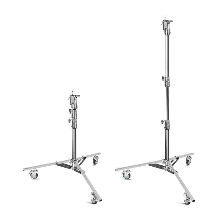 Proaim 6.2’ Low Ninja Double Riser Rolling Stand for Lighting Fixtures & Grip Equipment