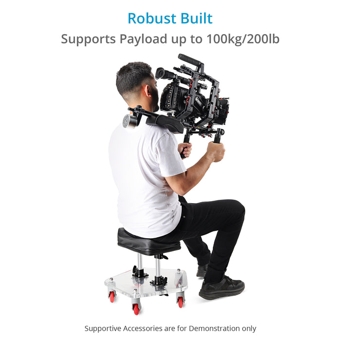 Proaim Butt Camera Dolly for Handheld Operators. Ultra Quiet & Smooth.