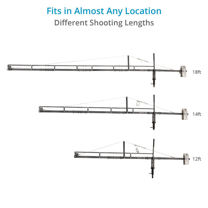 Proaim 18ft Camera Crane Jib Arm for 3-axis Gimbals, Pan-Tilt & Fluid Head