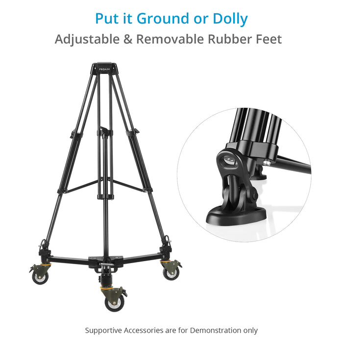 Proaim 75mm Camera Tripod Stand with Tripod Shoes