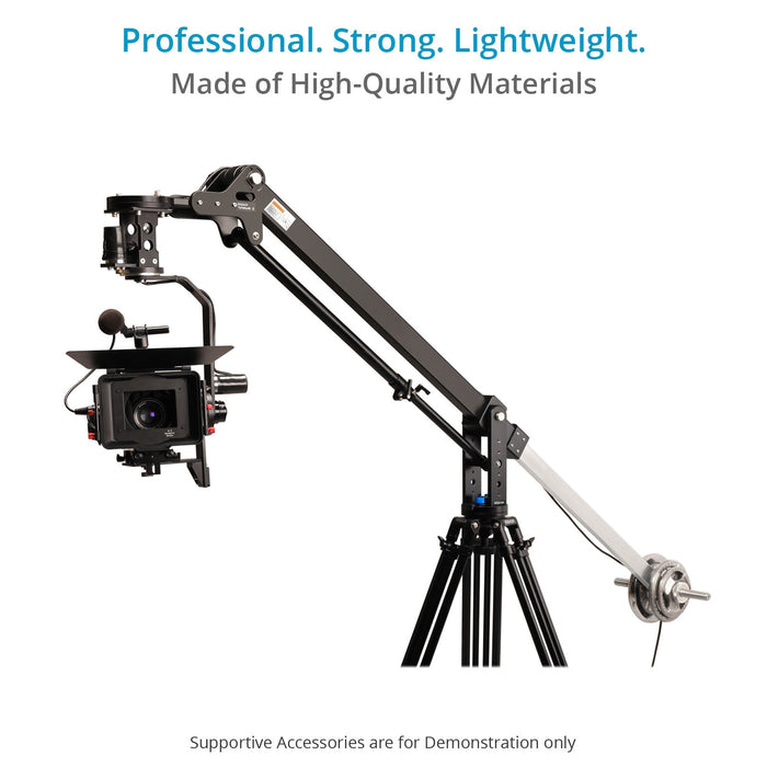 Proaim 7' Wave-2 Camera Jib Crane, Pan Tilt, Dolly Stand | Gimbal Compatible