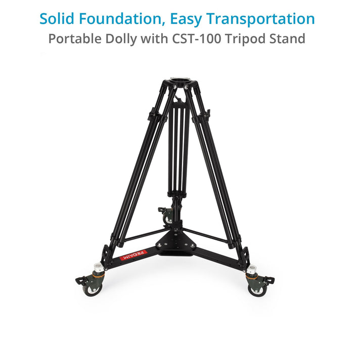 Proaim Alphabet 21ft Camera Jib Crane Package with Tripod, Dolly & Pan/Tilt Head