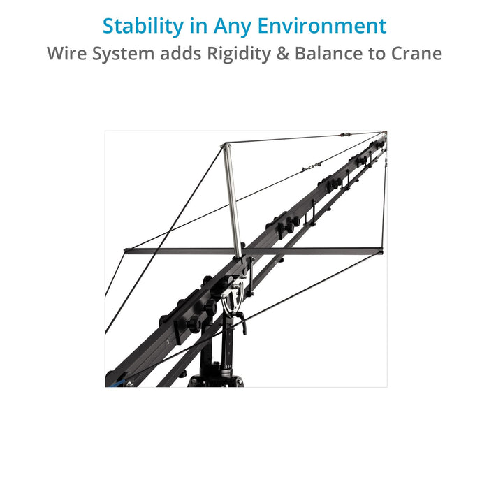 Proaim Alphabet 21ft Camera Jib Crane Package with Tripod, Dolly & Pan/Tilt Head