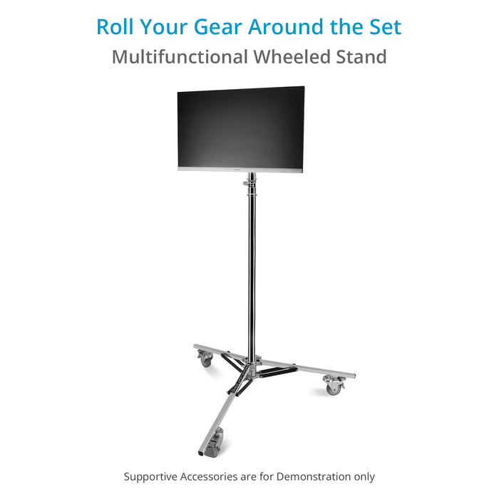 Proaim Baby 5/8” Jr. Roller Support Stand w Wheels for Studio, Photography | Max. Height: 9.5 Feet