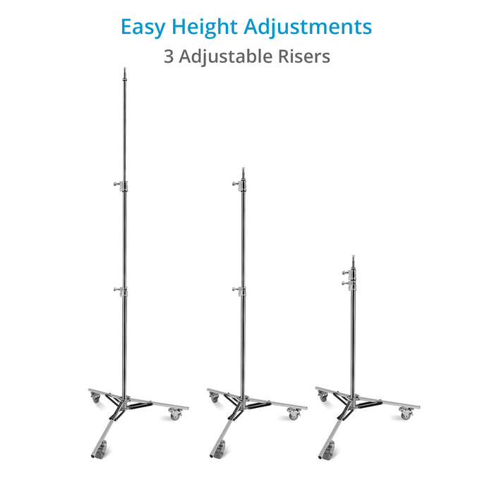 Proaim Baby 5/8” Jr. Roller Support Stand w Wheels for Studio, Photography | Max. Height: 9.5 Feet