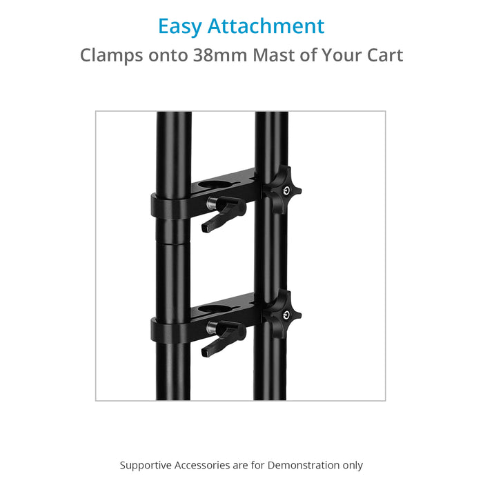 Proaim Hybrid 75mm/100mm VESA Monitor Mount for Video Camera Production Cart