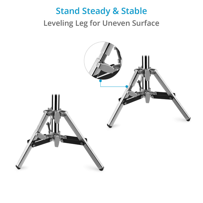 Proaim Low Ninja Baby 5/8” Double Riser Stand for Lights & Studio Photography