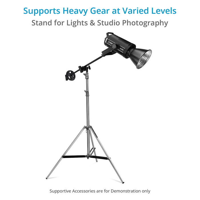 Proaim Ninja 5/8” Double Riser Baby Stand For Lights & Studio Photography| Max. Height: 9.3 Feet