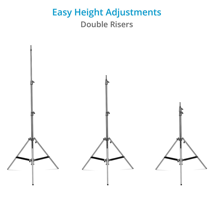 Proaim Ninja 5/8” Double Riser Baby Stand For Lights & Studio Photography| Max. Height: 9.3 Feet