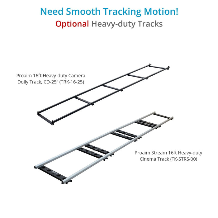 Proaim Quad Super Film Camera Doorway Dolly | Rear-Wheel Steering